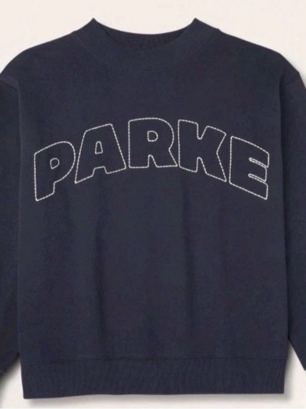 Parke Target Mockneck Pullover Sweatshirt Navy Blue Size L/XL